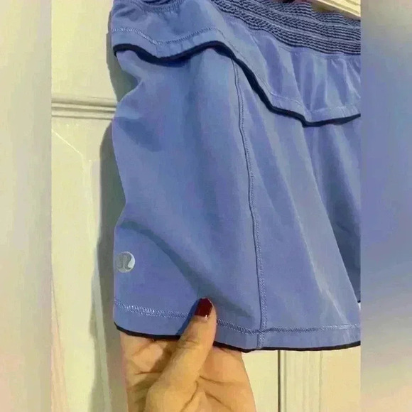 Lululemon Free Reign Short, size 8, color Lullaby Blue Black, Inseam 3.5” - Picture 8 of 16